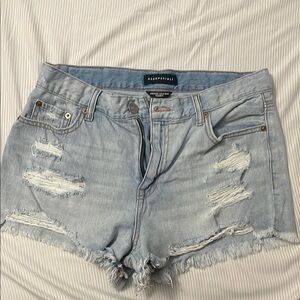 Aeropostale Women's Light Blue Denim Shorts